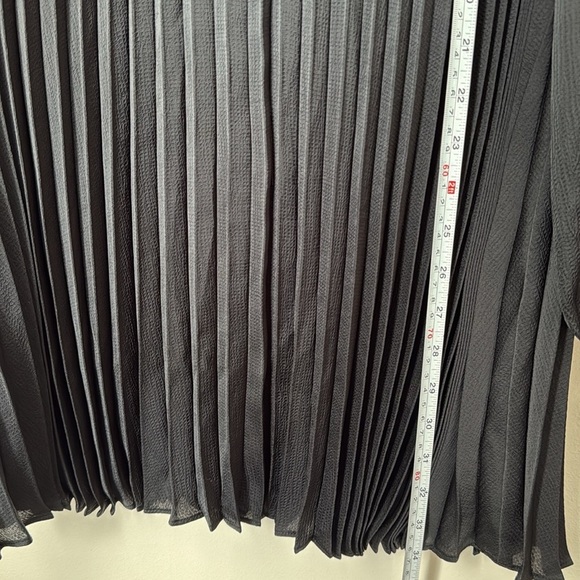 Sezane Black Pleated Dress Size 4 - Picture 9 of 10